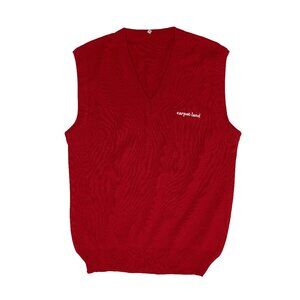 carpet-land (?) Rib Stitch Wool V Neck Team Sweater : L